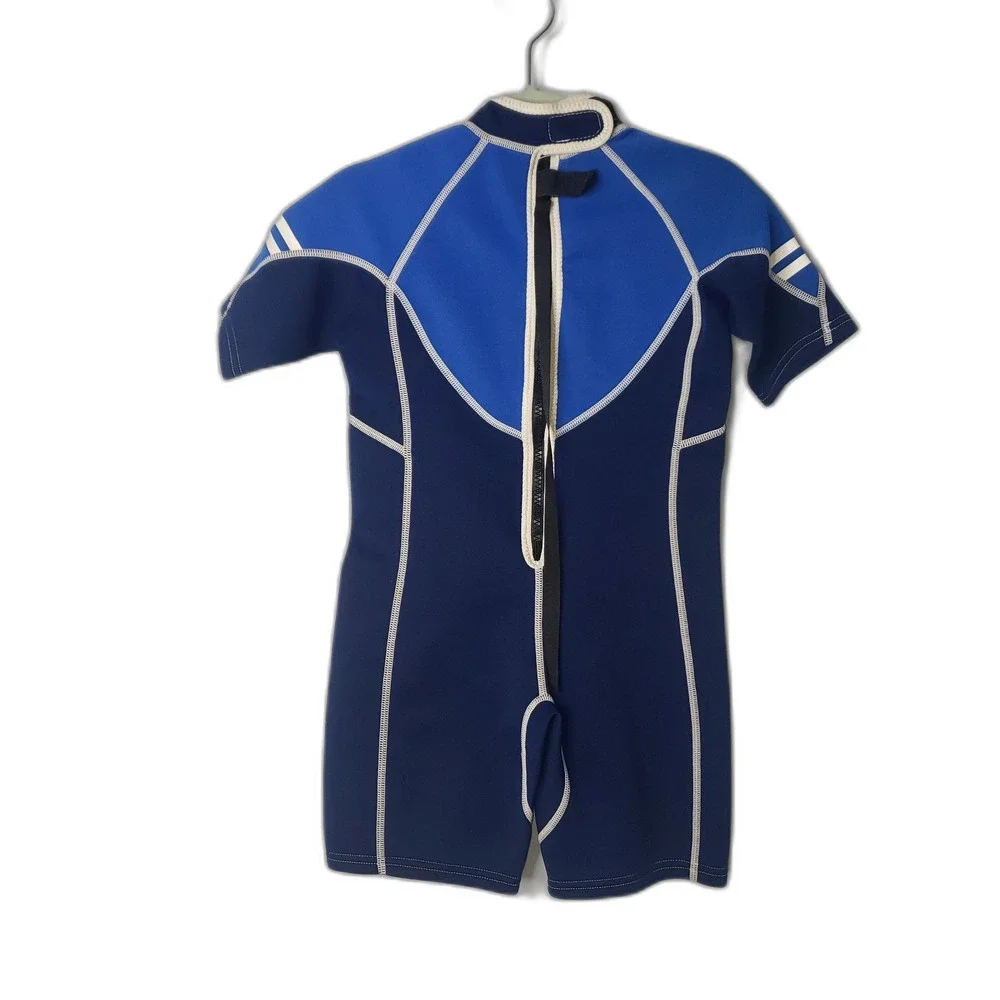 ThermoSkinz Sun Max UV Protection Zone Wetsuit Youth Kids Short Sleeve 6 Blue
